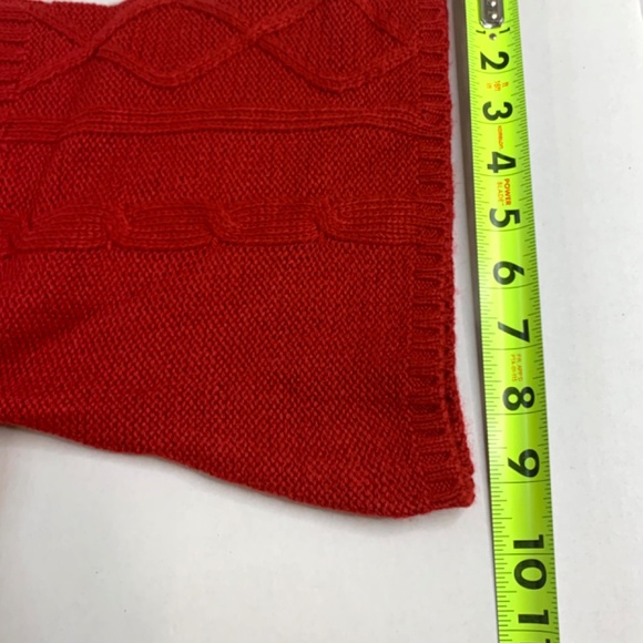 Cottagecore Sweater dress by, Pink Rose, size 1X long red cable knit - Picture 14 of 16